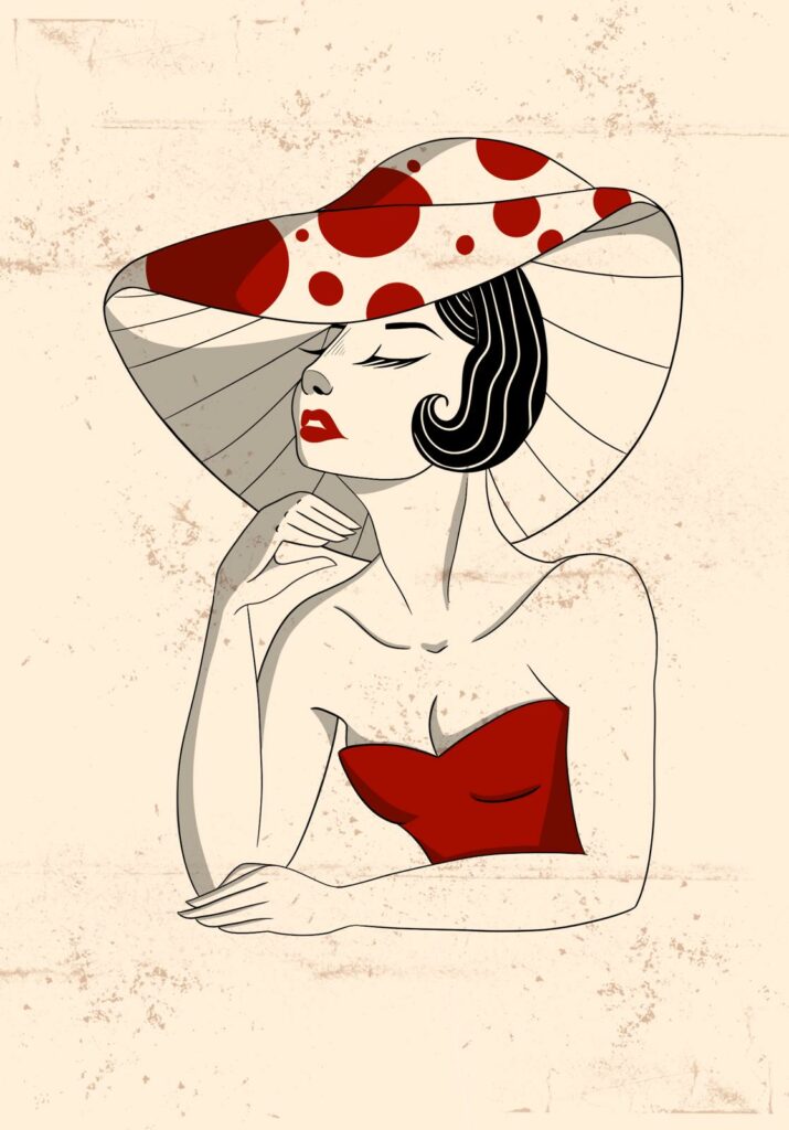 tatouages et illustrations dame champi