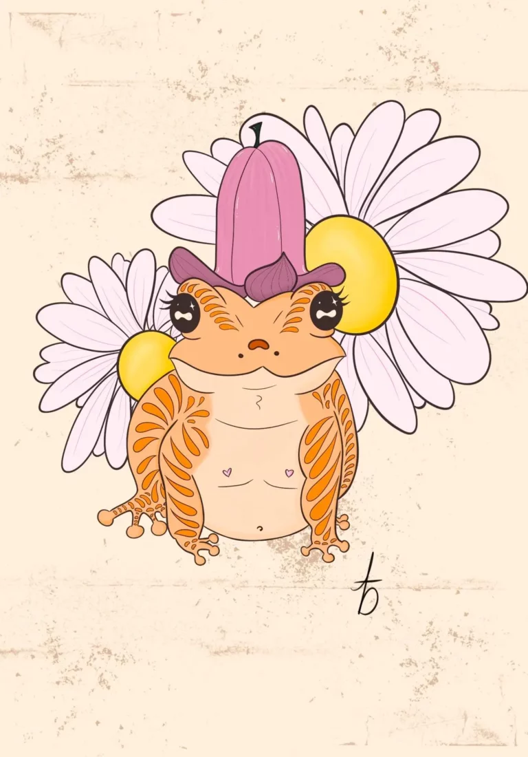 logo grenouille crapaud et fleur apoa draw