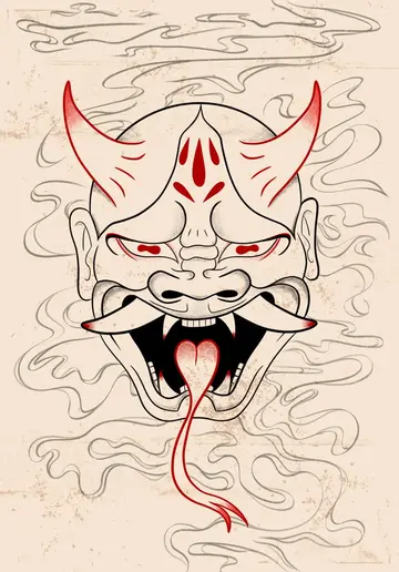 tattoo et illustrations personnalisees bayonne oni japonais